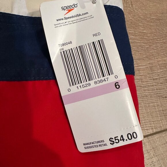 SPEEDO WOMENS RED LIFEGUARD SWIM SHORTS NEW SIZE 6 - Picture 2 of 7